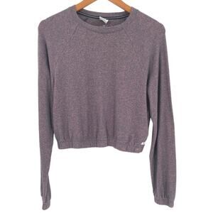 Women’s Hurley pink grey lightweight cropped sweatshirt size medium